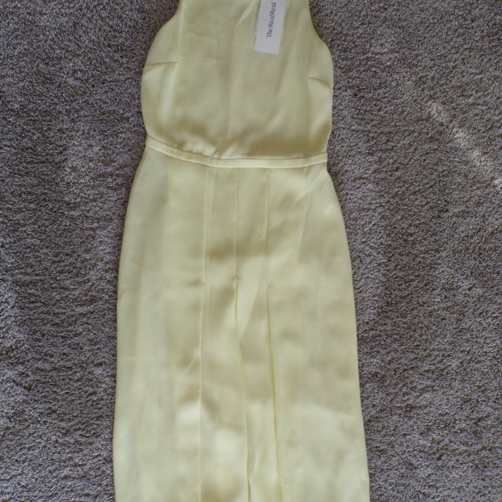 Gucci Italian Pastel  yellow silk blend Midi dress 40 - Picture 3 of 8